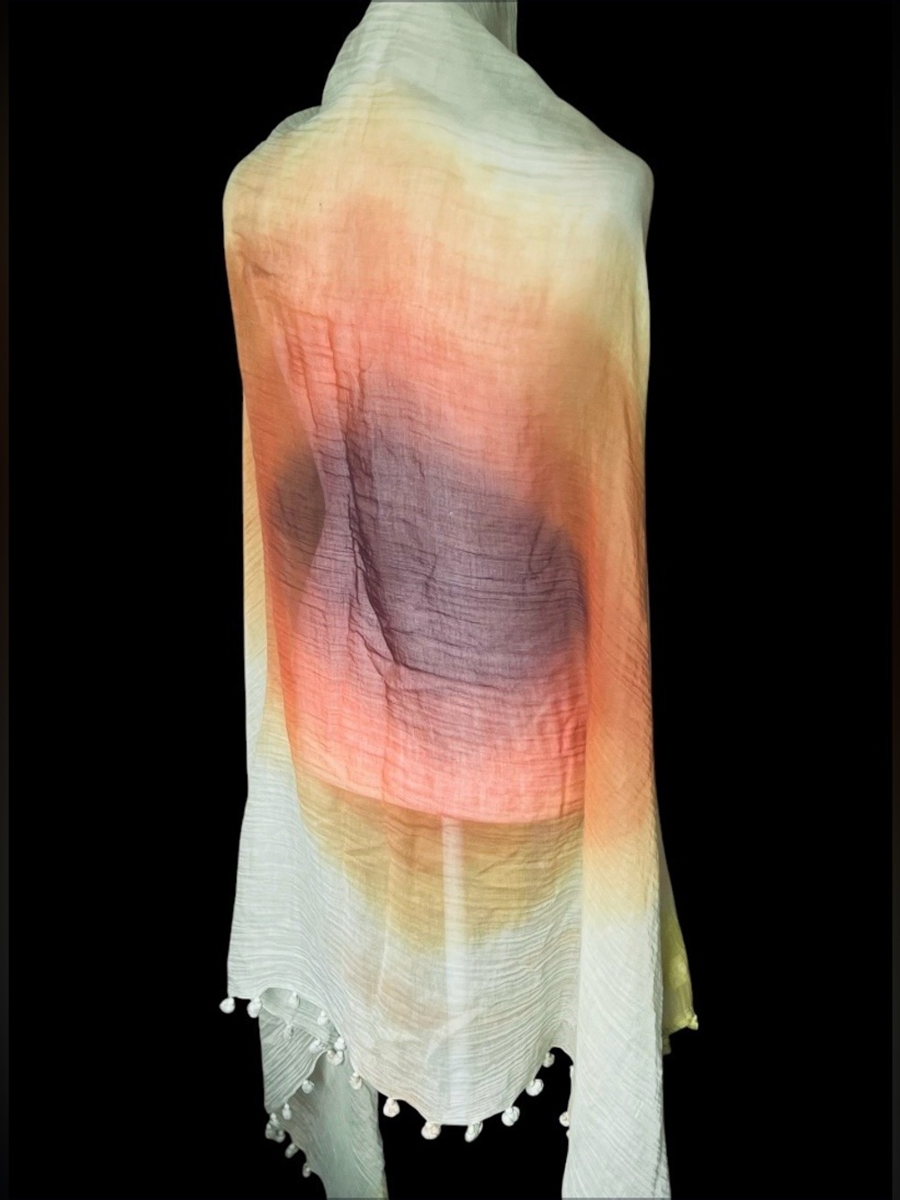 👙 La Fiorentina Ombre Cover-Up / scarf with Tassels